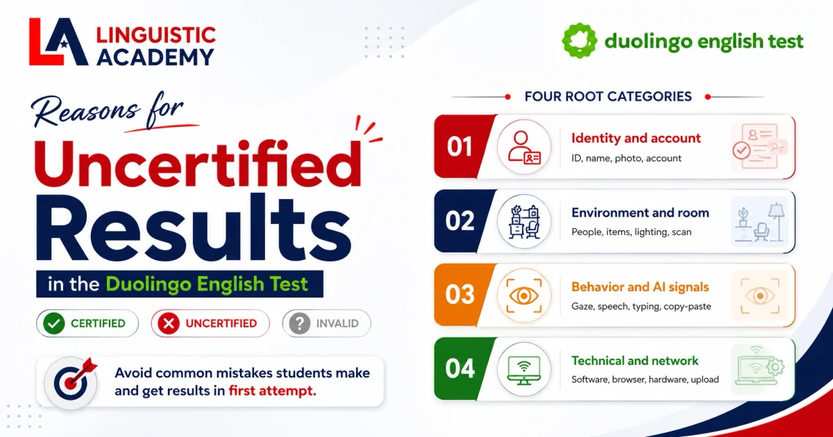 Reasons for Uncertified Results in Duolingo English Test (DET)