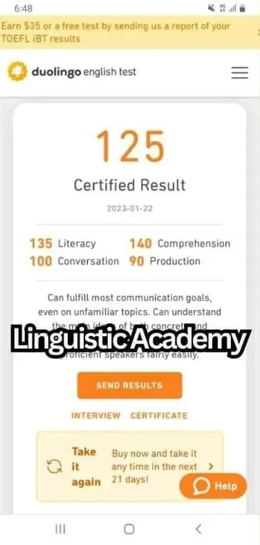 Cheat in Duolingo English Test — certified score 125