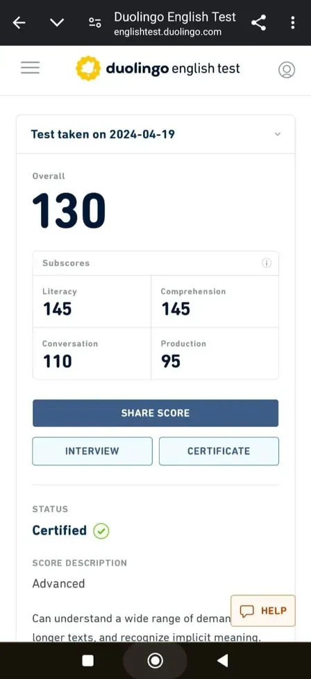 Cheat in Duolingo English Test — certified score 130