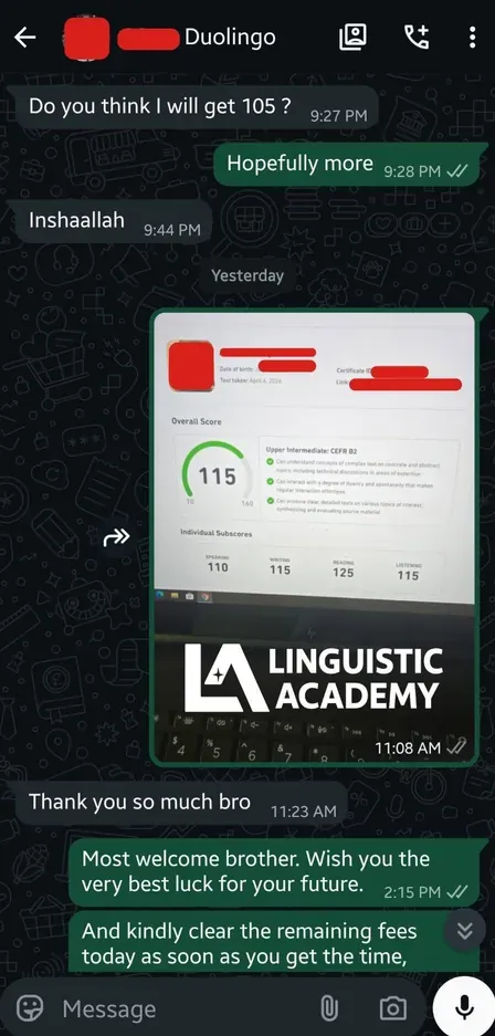 Cheat in Duolingo English Test — certified score 115